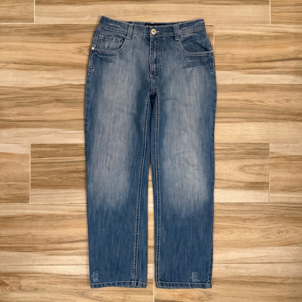 Vintage Y2K Southpole Baggy Loose Fit Wide Leg Jeans Skater Grunge Size 30